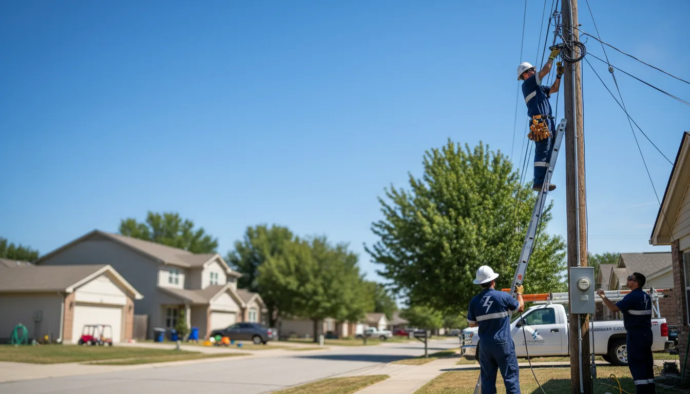 Residential electrician providing installation services in Pontotoc, TX